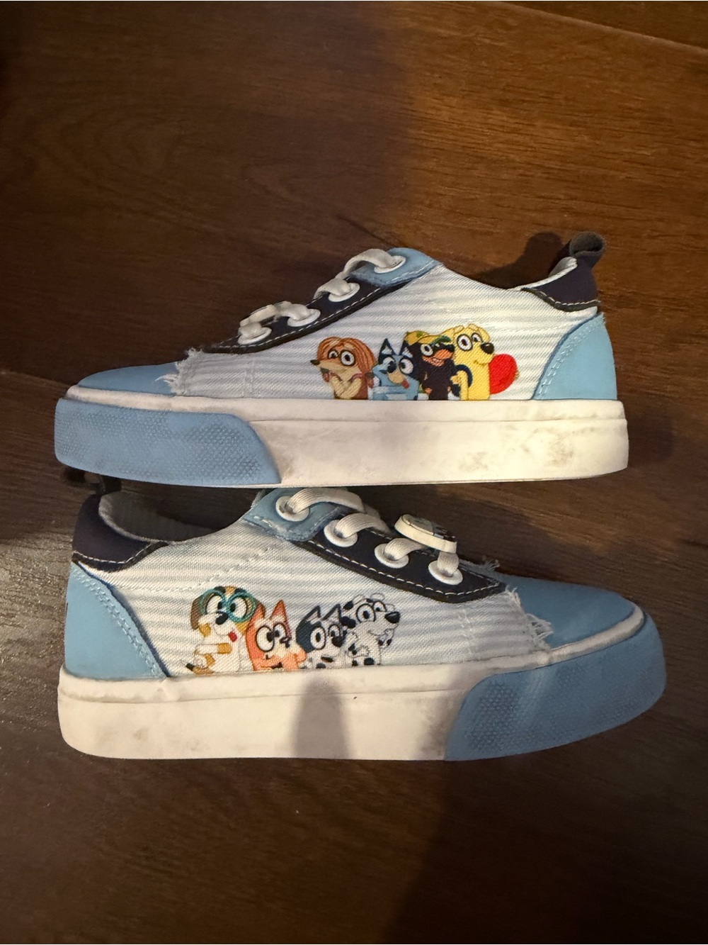 Kids Blue Bluey & Friend Cartoon Slip-On Sneakers